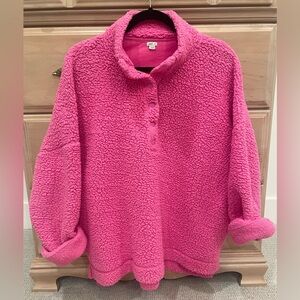 Aerie Cloud Sherpa Quarter Snap Pullover